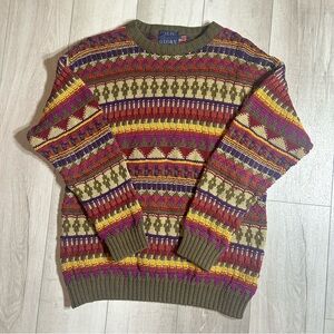 Old Glory Vintage 90's Textured Multicoloured Knit 100% Cotton